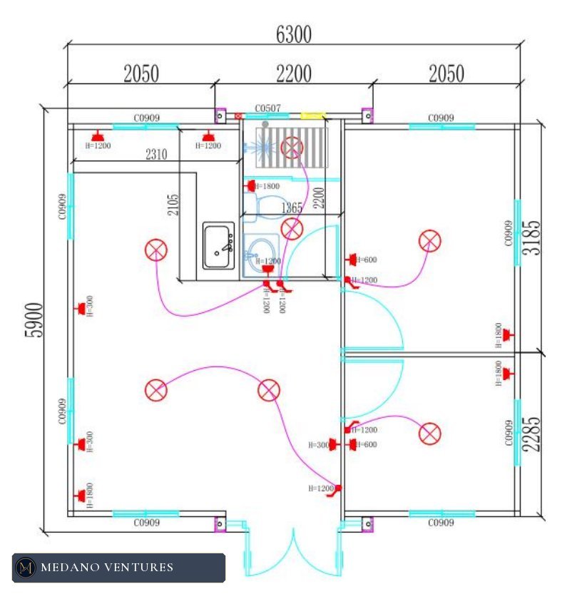 Casa 20 FT: distribución 1