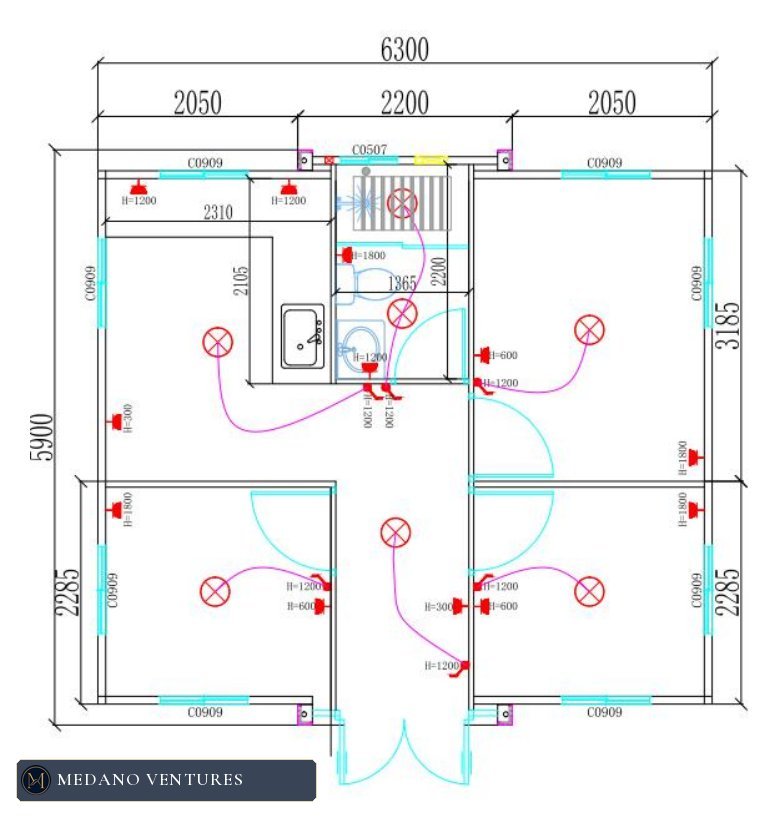 Casa 20 FT: distribución 3